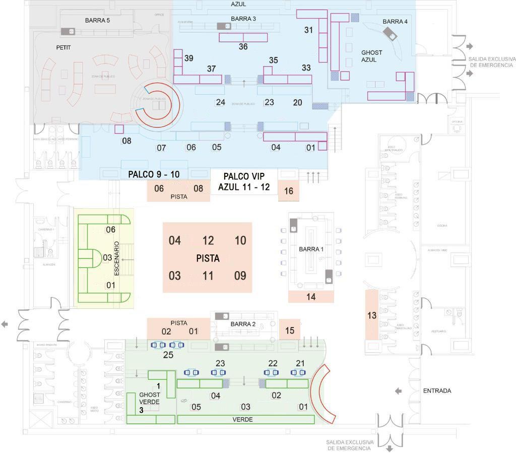 Mesas VIP Oh My Club 2020